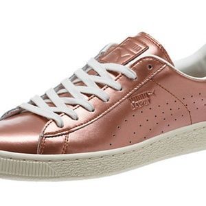 Puma Lows Basket Citi Metallic in Rose Gold